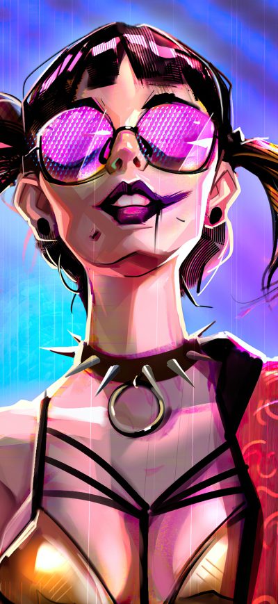Fond d'écran iPhone Harley Quinn Cyber 4k