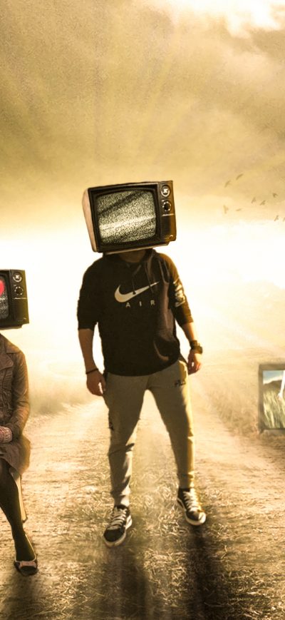 Fond d'écran iPhone Tv People Illustration 4k