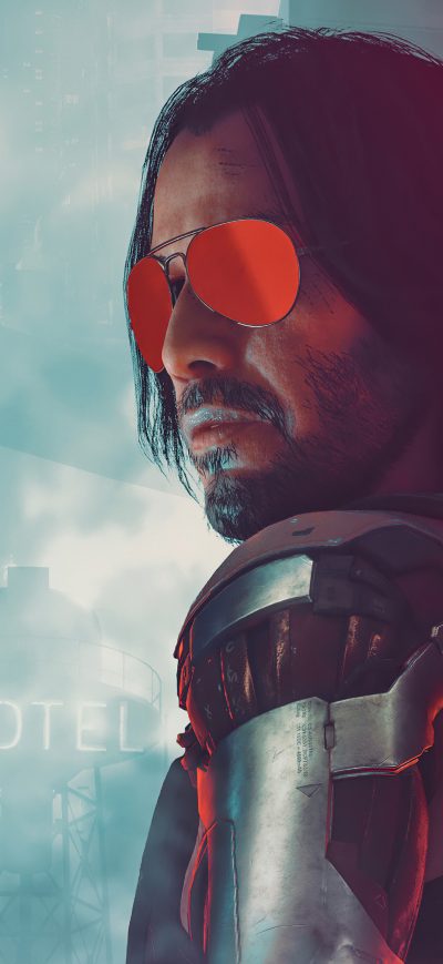 Fond d'écran iPhone Rockerboy Johnny Cyberpunk 2077