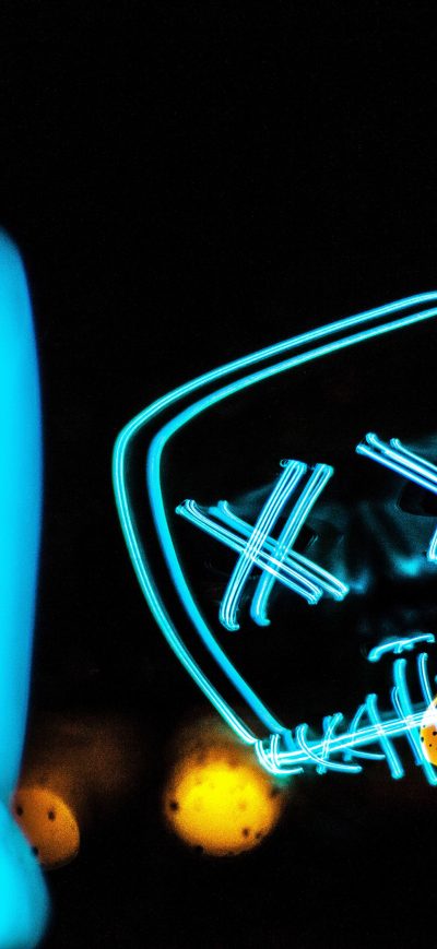 Fond d'écran iPhone Mask Neon Guy 5k
