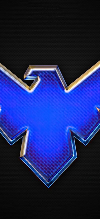 Fond d'écran iPhone Nightwing Big Logo 4k
