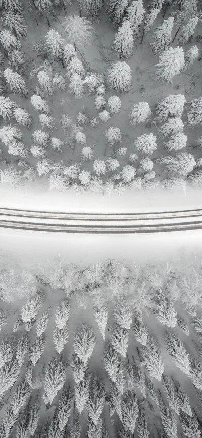 Fond d'écran iPhone Winter Road 4k