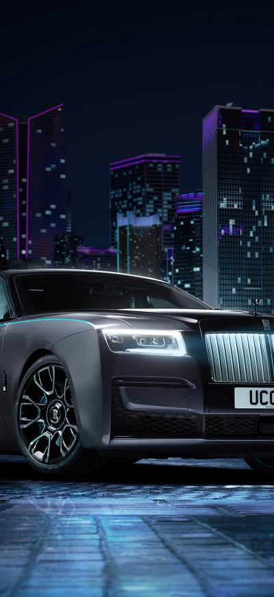 Fond d'écran iPhone Rolls Royce Black Badge Ghost 2021 5k