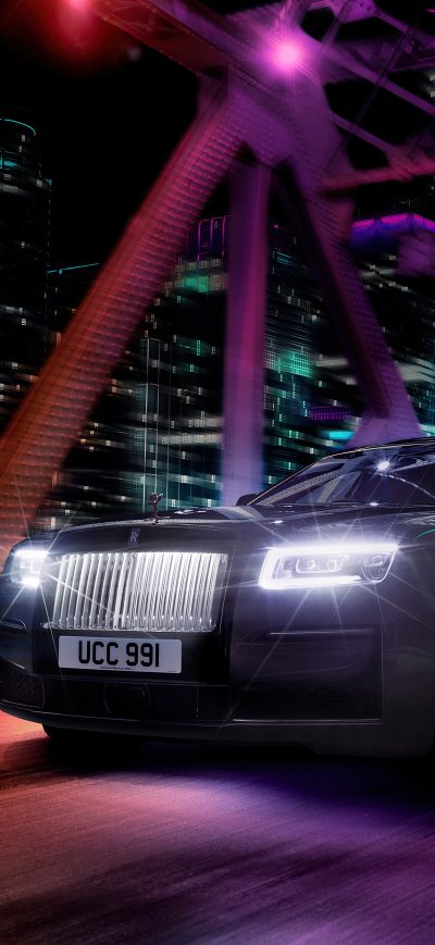 Fond d'écran iPhone Rolls Royce Black Badge Ghost 2021