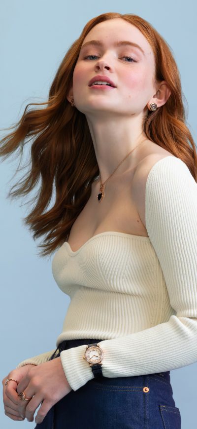 Fond d'écran iPhone Sadie Sink Chopard Happy Diamonds Campaign