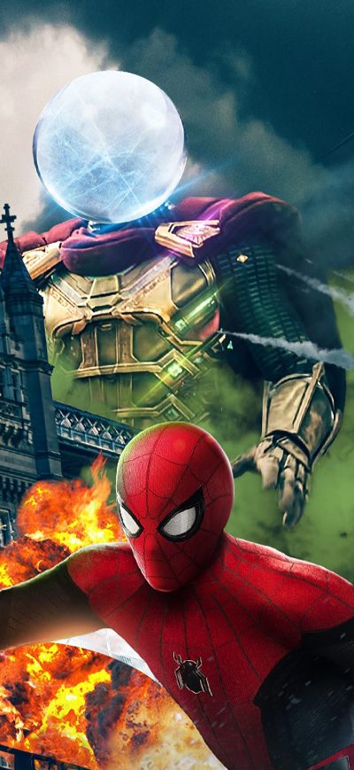 Fond d'écran iPhone Spiderman Far Fromhome Character Poster