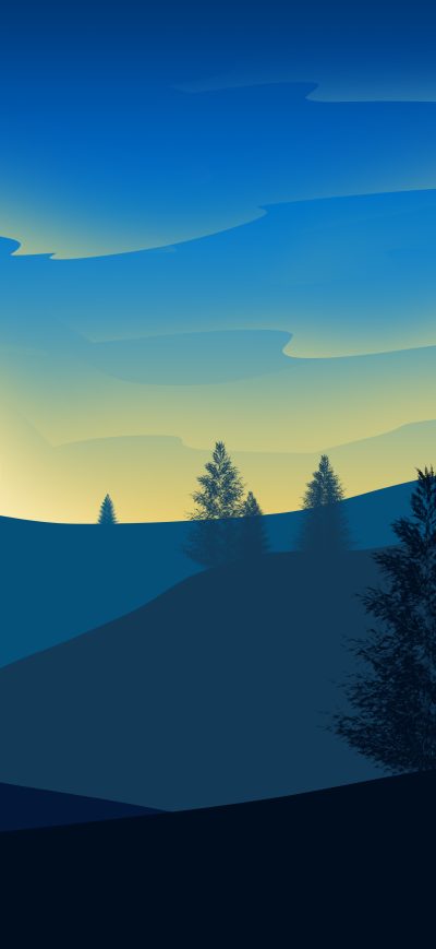 Fond d'écran iPhone Sunrise Landscape Minimalism 5k