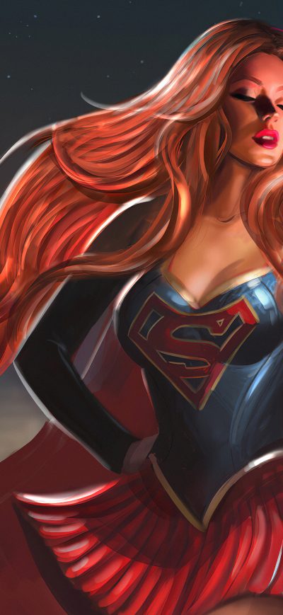 Fond d'écran iPhone Supergirl Fly