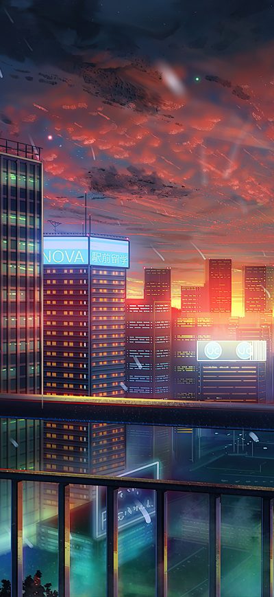 Fond d'écran iPhone Daimon Tokyo Buildings Lights Tower 4k