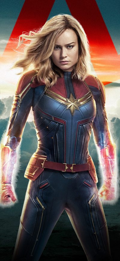 Fond d'écran iPhone Captain Marvel 5k 2019 Poster
