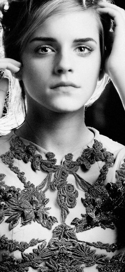 Fond d'écran iPhone Emma Watson Monochrome 4k