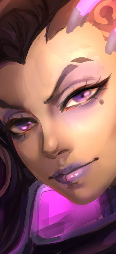 Fond d'écran iPhone Sombra Overwatch Art