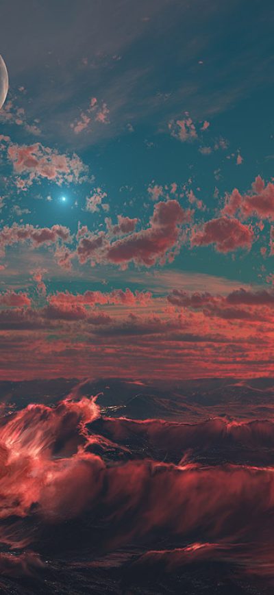 Fond d'écran iPhone Scifi Planets Art