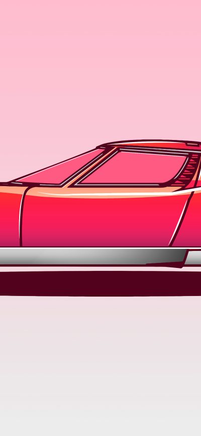 Fond d'écran iPhone Lamborghini Miura Vector Illustration 5k