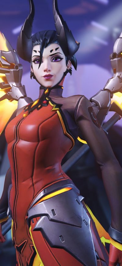 Fond d'écran iPhone Mercy Devil Overwatch