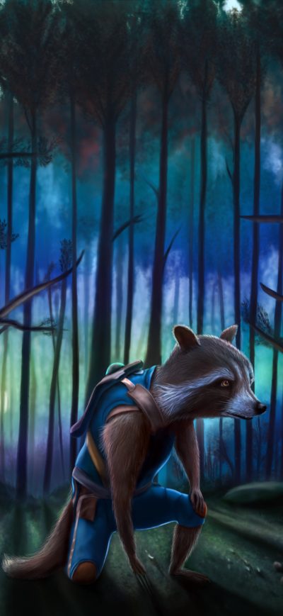 Fond d'écran iPhone Rocket Raccoon Artwork