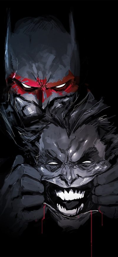 Fond d'écran Batman Joker Artwork sur iPhone