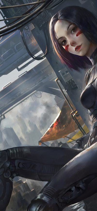 Fond d'écran iPhone Alita Battle Angel Artwork 4k