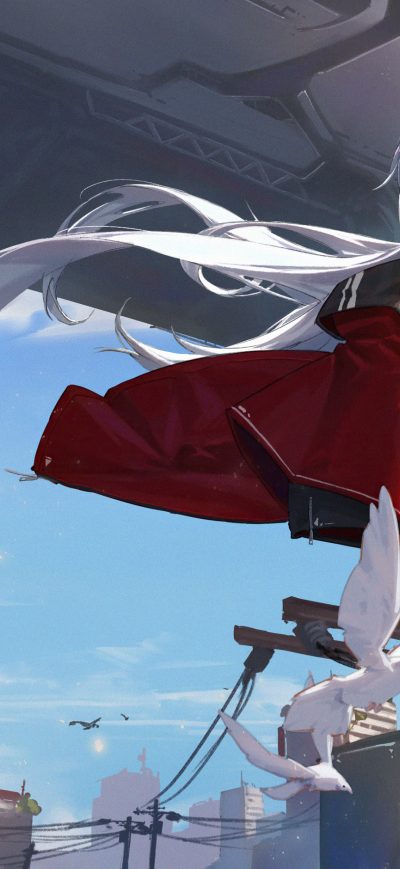 Fond d'écran iPhone The Wind Anime Girl Science Fiction 5k