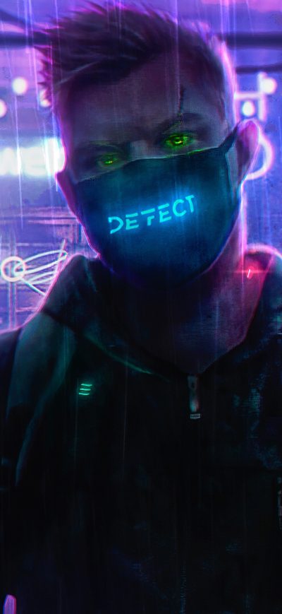 Fond d'écran Defected Man 4k sur iPhone