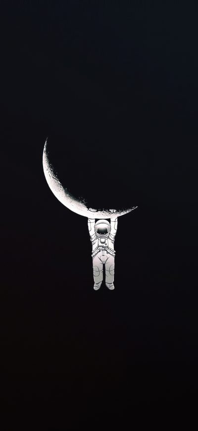 Fond d'écran iPhone Astronaut Hanging On Moon