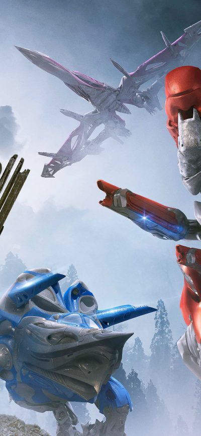 Fond d'écran iPhone Power Rangers 2017 Zords