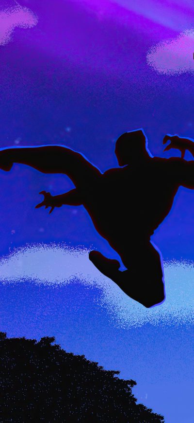 Fond d'écran iPhone Black Panther Noise Minimal 4k