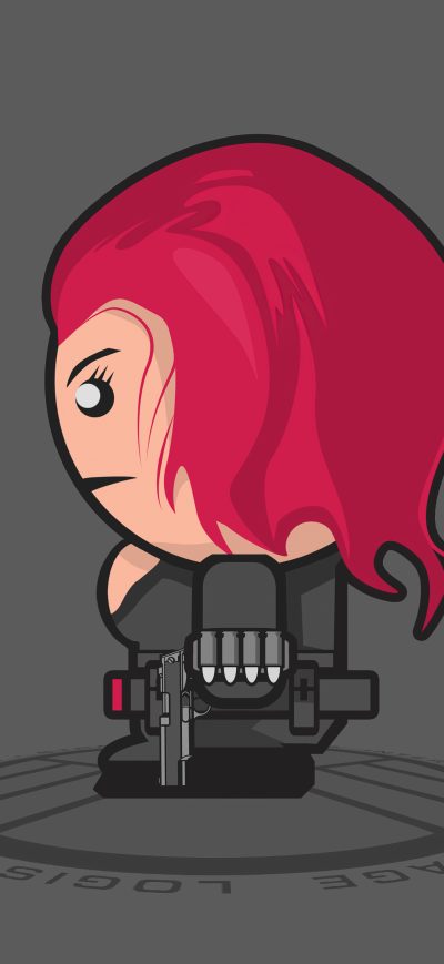Fond d'écran iPhone Black Widow Minimalist Art 4k