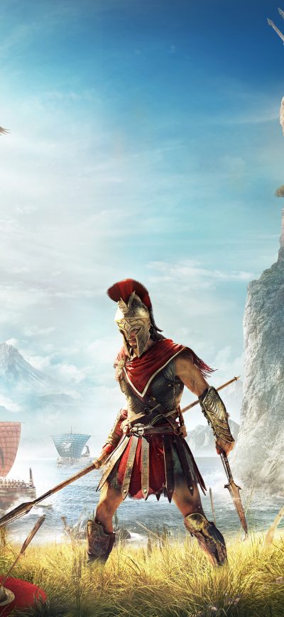 Fond d'écran iPhone Assassins Creed Odyssey 2018 4k