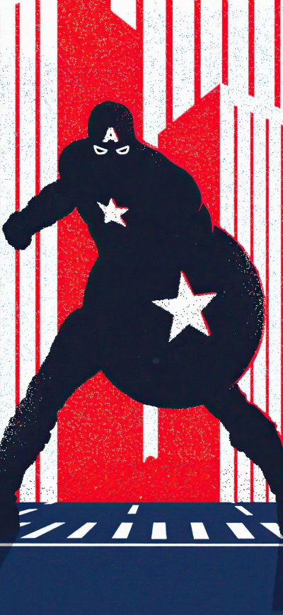 Fond d'écran iPhone Captain America City Noise Minimal 4k