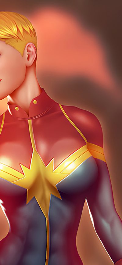 Fond d'écran iPhone Captain Marvel Comic Art 4k