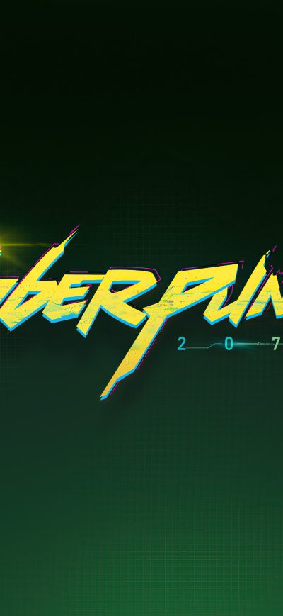 Fond d'écran iPhone Cyberpunk 2077 Logo 5k
