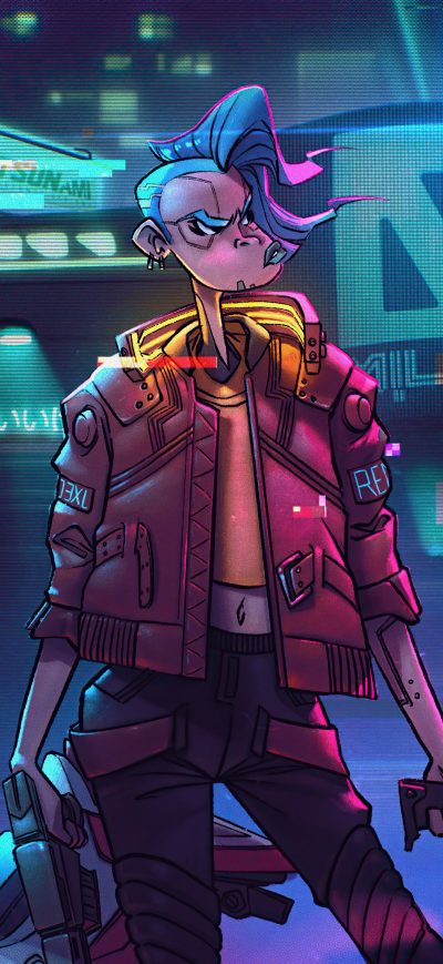 Fond d'écran iPhone Cyberpunk 2077 Game Illustration 5k