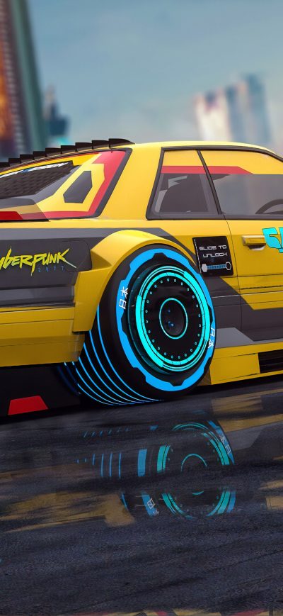 Fond d'écran iPhone Cyberpunk Car Art 4k