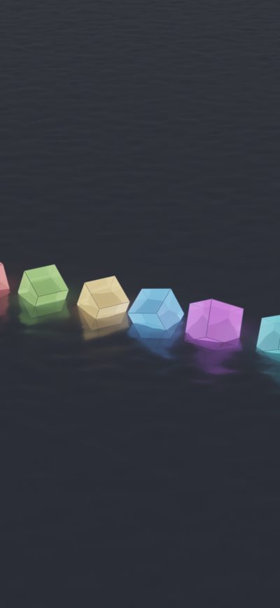 Fond d'écran iPhone One Dark Cubes 4k