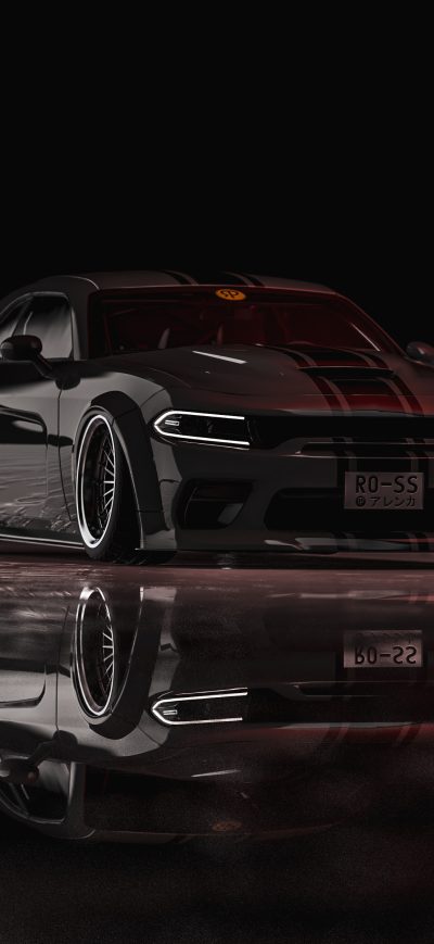 Fond d'écran iPhone Dodge Charger Coupe Front 4k