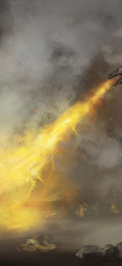 Fond d'écran iPhone Dragon Throwing Flame 4k