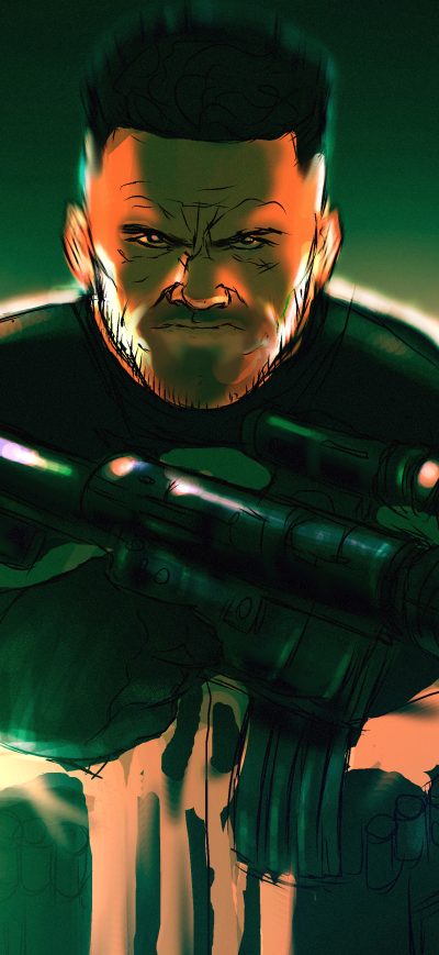 Fond d'écran iPhone Punisher 5k Artwork