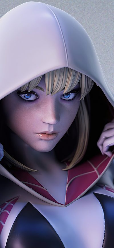 Fond d'écran iPhone Gwen Stacy Hood In 5k
