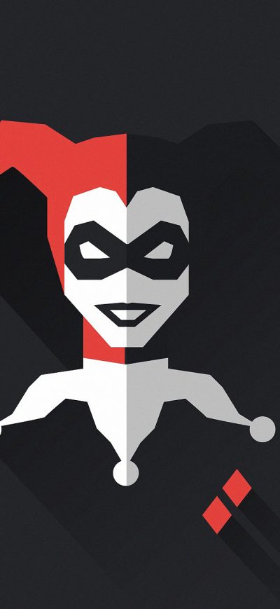 Fond d'écran Harley Quinn Minimal sur iPhone