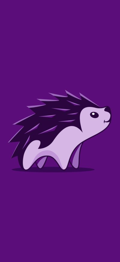 Fond d'écran Hedgehog Minimal 4k sur iPhone