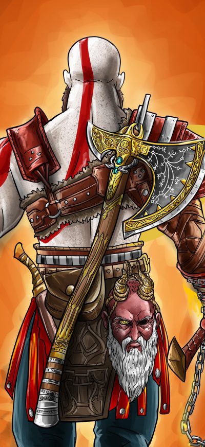 Fond d'écran iPhone God Of War 4 Digital Art 4k