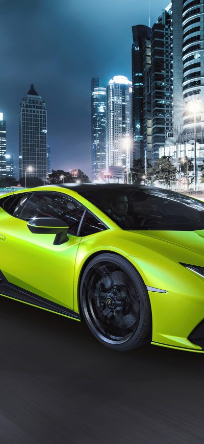 Fond d'écran iPhone Lamborghini Huracan Evo Fluo Capsule