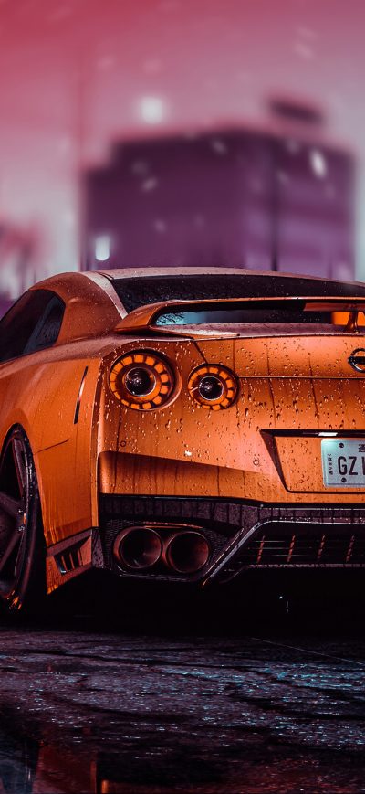Fond d'écran iPhone Nissan Gtr Nfs Rear 4k