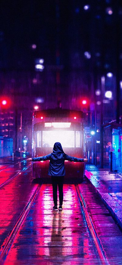 Fond d'écran iPhone Under The Rain Railroad
