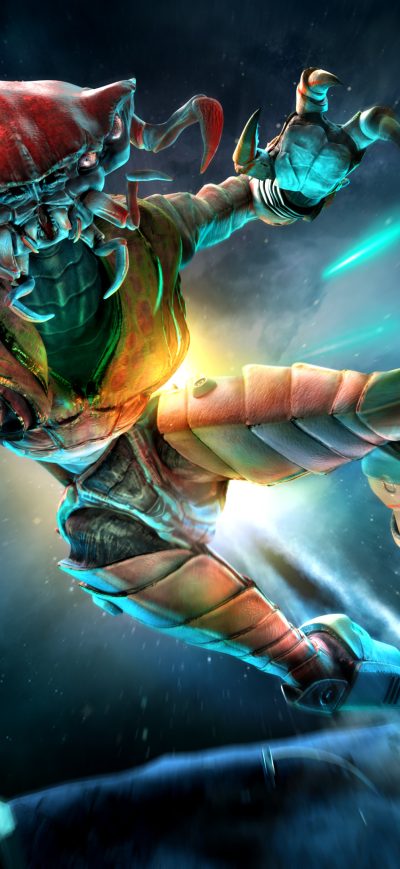 Fond d'écran Space Junkies sur iPhone