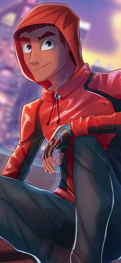 Fond d'écran iPhone Spiderman On Rooftop No Mask 5k