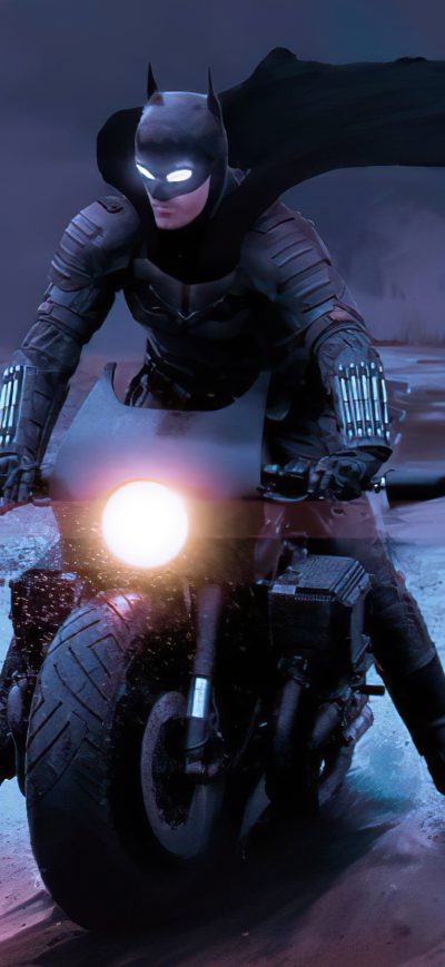 Fond d'écran iPhone The Batman Batcycle 4k