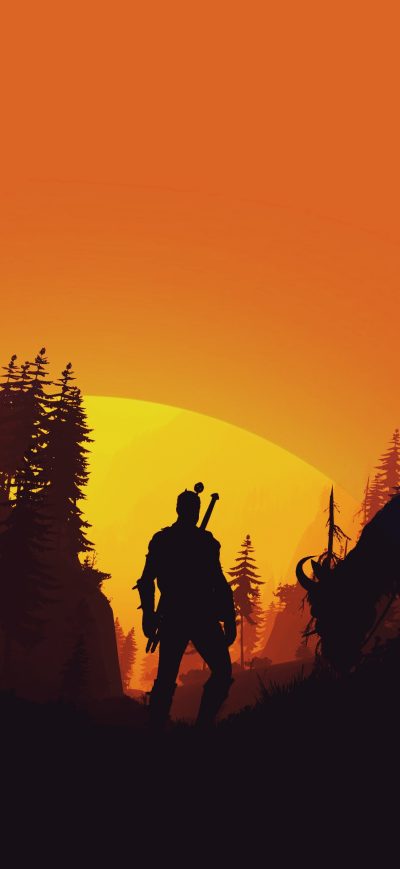Fond d'écran iPhone The Witcher 3 Wild Hunt 4k Minimal Art
