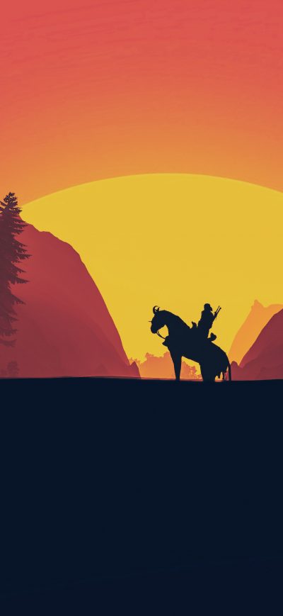 Fond d'écran iPhone The Witcher 3 Wild Hunt Geralt Of Rivia Minimal Art